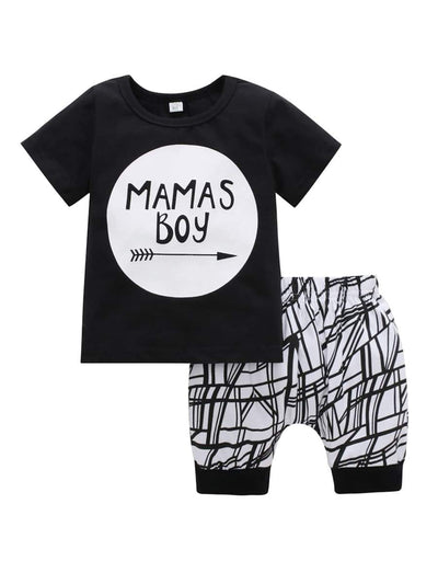 Toddler<b style="color:White;"><font size="1"> -</font></b>Boys<b style="color:White;"><font size="1"> -</font></b>Letter<b style="color:White;"><font size="1"> -</font></b>Print Tee With Graphic Print Shorts