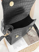 Twilly<b style="color:White;"><font size="1"> -</font></b>Scarf<b style="color:White;"><font size="1"> -</font></b>Croc Embossed Satchel Bag