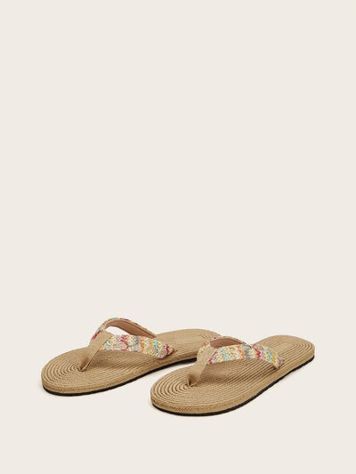 Plaited<b style="color:White;"><font size="1"> -</font></b>Detail Flip Flops