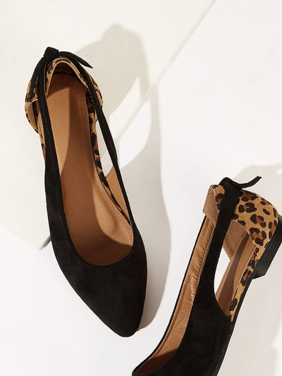 Leopard<b style="color:White;"><font size="1"> -</font></b>Pattern Cut Out Flats