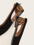 Leopard<b style="color:White;"><font size="1"> -</font></b>Pattern Cut Out Flats