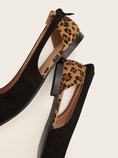 Leopard<b style="color:White;"><font size="1"> -</font></b>Pattern Cut Out Flats