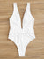 Double<b style="color:White;"><font size="1"> -</font></b>V<b style="color:White;"><font size="1"> -</font></b>Neck Belted One Piece Swimsuit