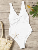 Twist<b style="color:White;"><font size="1"> -</font></b>Ruched<b style="color:White;"><font size="1"> -</font></b>Low Back One Piece Swim