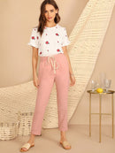 Drawstring<b style="color:White;"><font size="1"> -</font></b>Waist Slant Pocket Pants