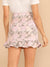 Textured<b style="color:White;"><font size="1"> -</font></b>Floral Ruffle Hem Skirt