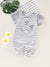 Baby<b style="color:White;"><font size="1"> -</font></b>Whale<b style="color:White;"><font size="1"> -</font></b>Print Striped Popper Romper