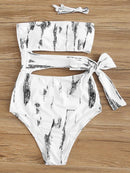 Cut-out<b style="color:White;"><font size="1"> -</font></b>Side<b style="color:White;"><font size="1"> -</font></b>Bandeau One Piece Swimwear