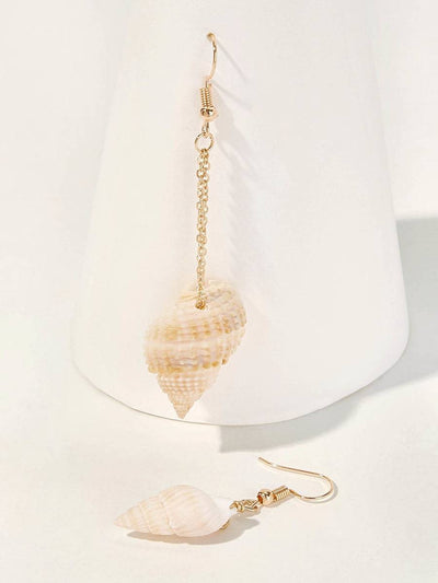 Seashell<b style="color:White;"><font size="1"> -</font></b>Design<b style="color:White;"><font size="1"> -</font></b>Mismatched Drop Earrings 1pair