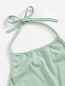 Ruffle<b style="color:White;"><font size="1"> -</font></b>Hem Halter Top