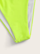 Neon<b style="color:White;"><font size="1"> -</font></b>Lime<b style="color:White;"><font size="1"> -</font></b>Triangle<b style="color:White;"><font size="1"> -</font></b>Top With Tie Side Tanga Bikini