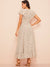 Ruffle<b style="color:White;"><font size="1"> -</font></b>Trim Dot Print Dress