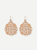 Hollow<b style="color:White;"><font size="1"> -</font></b>Flower<b style="color:White;"><font size="1"> -</font></b>Design Drop Earrings 1pair