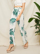 Plants<b style="color:White;"><font size="1"> -</font></b>Print Belted Pants