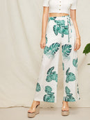 Plants<b style="color:White;"><font size="1"> -</font></b>Print Belted Pants