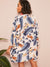 Leaf<b style="color:White;"><font size="1"> -</font></b>& Floral Print Kimono