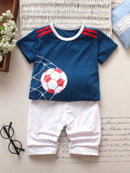 Toddler<b style="color:White;"><font size="1"> -</font></b>Boys<b style="color:White;"><font size="1"> -</font></b>Football Print Tee With Pants