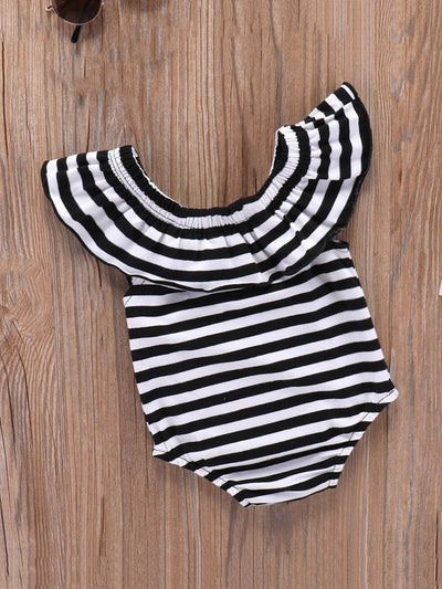 Baby<b style="color:White;"><font size="1"> -</font></b>Ruffle Striped Romper