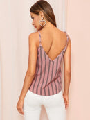 Double<b style="color:White;"><font size="1"> -</font></b>V Striped Cami Top