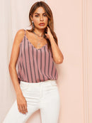 Double<b style="color:White;"><font size="1"> -</font></b>V Striped Cami Top