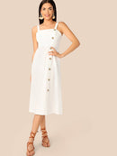 Single<b style="color:White;"><font size="1"> -</font></b>Breasted Tank Dress