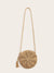 Tassel<b style="color:White;"><font size="1"> -</font></b>Detail<b style="color:White;"><font size="1"> -</font></b>Round Straw Crossbody Bag