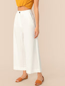 Button<b style="color:White;"><font size="1"> -</font></b>Front<b style="color:White;"><font size="1"> -</font></b>Wide Leg Crinkle Pants