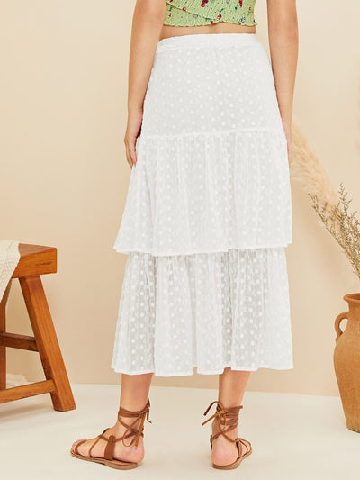 Layered<b style="color:White;"><font size="1"> -</font></b>Ruffle<b style="color:White;"><font size="1"> -</font></b>Hem Polka Dot Schiffy Skirt