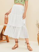 Layered<b style="color:White;"><font size="1"> -</font></b>Ruffle<b style="color:White;"><font size="1"> -</font></b>Hem Polka Dot Schiffy Skirt