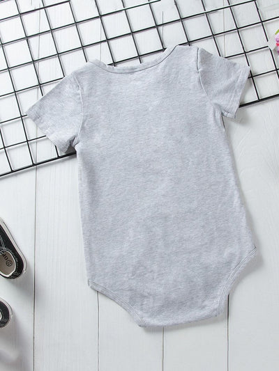 Baby<b style="color:White;"><font size="1"> -</font></b>Slogan Print Popper Romper