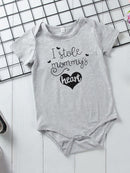 Baby<b style="color:White;"><font size="1"> -</font></b>Slogan Print Popper Romper