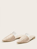 Snakeskin<b style="color:White;"><font size="1"> -</font></b>Pattern<b style="color:White;"><font size="1"> -</font></b>Point Toe Flat Mules