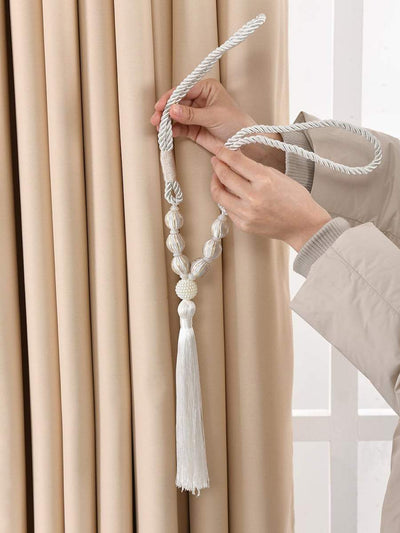 Faux<b style="color:White;"><font size="1"> -</font></b>Pearl<b style="color:White;"><font size="1"> -</font></b>Detail Curtain Tie 1pc