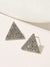 Rhinestone<b style="color:White;"><font size="1"> -</font></b>Engraved<b style="color:White;"><font size="1"> -</font></b>Triangle Stud Earrings 1pair