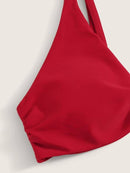 Spaghetti<b style="color:White;"><font size="1"> -</font></b>Strap<b style="color:White;"><font size="1"> -</font></b>Top<b style="color:White;"><font size="1"> -</font></b>With Random Tropical Print Bikini