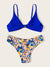 Spaghetti<b style="color:White;"><font size="1"> -</font></b>Strap<b style="color:White;"><font size="1"> -</font></b>Top<b style="color:White;"><font size="1"> -</font></b>With Random Tropical Print Bikini