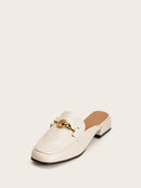 Buckle<b style="color:White;"><font size="1"> -</font></b>Decor Flat Mules