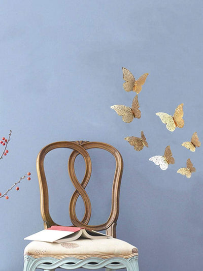 3D<b style="color:White;"><font size="1"> -</font></b>Butterfly Wall Decor 12pcs