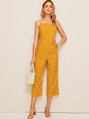 Knot<b style="color:White;"><font size="1"> -</font></b>Back Polka Dot Cami Jumpsuits