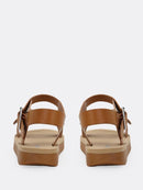 Single<b style="color:White;"><font size="1"> -</font></b>Band<b style="color:White;"><font size="1"> -</font></b>Buckled Ankle Low Flatform Sandals
