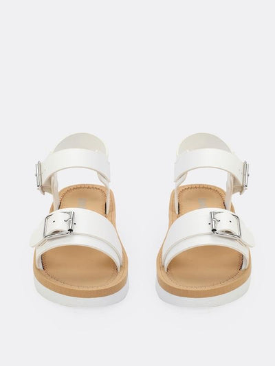 Single<b style="color:White;"><font size="1"> -</font></b>Band<b style="color:White;"><font size="1"> -</font></b>Buckled Ankle Low Flatform Sandals
