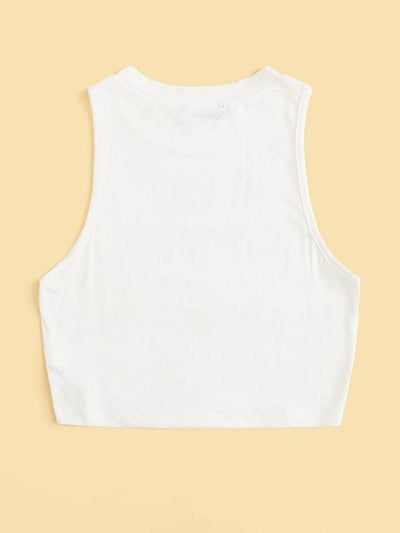 Letter<b style="color:White;"><font size="1"> -</font></b>Print Crop Top