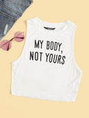 Letter<b style="color:White;"><font size="1"> -</font></b>Print Crop Top