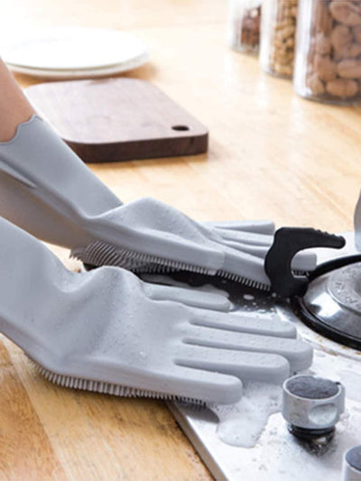 Silicone<b style="color:White;"><font size="1"> -</font></b>Cleaning Gloves 1pc