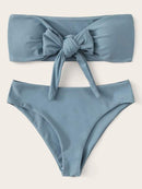 Knot<b style="color:White;"><font size="1"> -</font></b>Front Bandeau Bikini Set