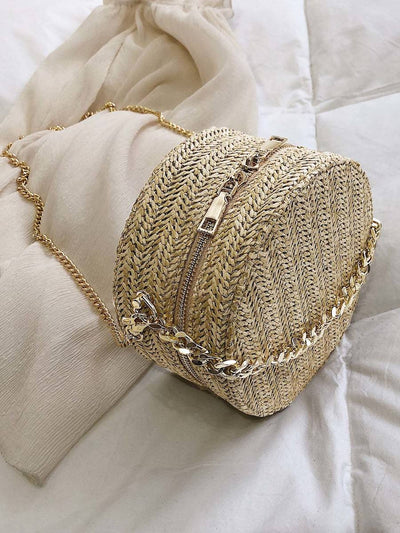 Braided<b style="color:White;"><font size="1"> -</font></b>Detail<b style="color:White;"><font size="1"> -</font></b>Round Shaped Chain Bag