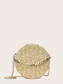 Braided<b style="color:White;"><font size="1"> -</font></b>Detail<b style="color:White;"><font size="1"> -</font></b>Round Shaped Chain Bag