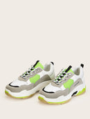 Colorblock<b style="color:White;"><font size="1"> -</font></b>Lace-up Chunky Sneakers