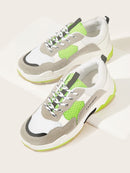 Colorblock<b style="color:White;"><font size="1"> -</font></b>Lace-up Chunky Sneakers