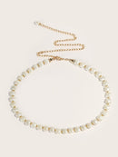 Rhinestone<b style="color:White;"><font size="1"> -</font></b>&<b style="color:White;"><font size="1"> -</font></b>Shell Embellished Chain Belt